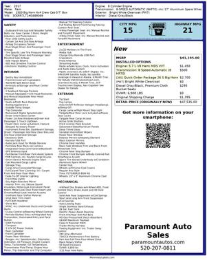 2017 RAM 1500 Big Horn