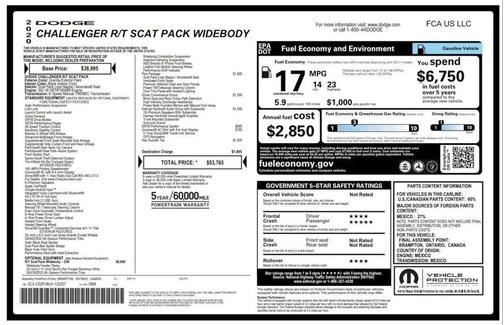 2020 Dodge Challenger R/T Scat Pack Widebody