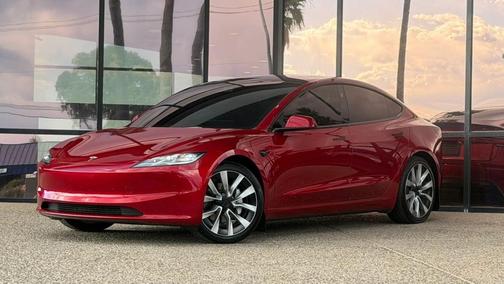 Ultra Red 2024 Tesla Model 3 Long Range