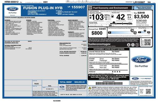 2020 Ford Fusion Plug-In Hybrid Titanium