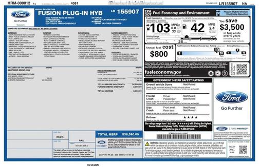 2020 Ford Fusion Plug-In Hybrid Titanium