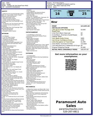 2016 Dodge Charger Road/Track