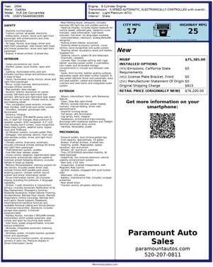 2004 Cadillac XLR Base