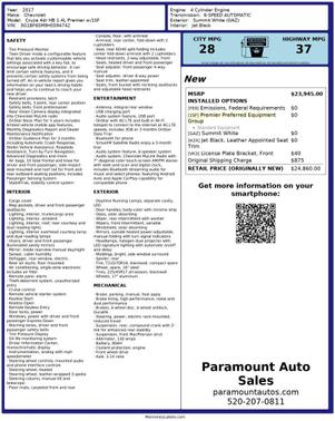 2017 Chevrolet Cruze Premier