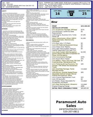 2010 Chevrolet Silverado 2500 LTZ