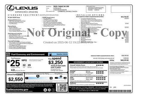 2025 Lexus RX 350 Premium Plus