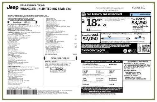 2017 Jeep Wrangler Big Bear