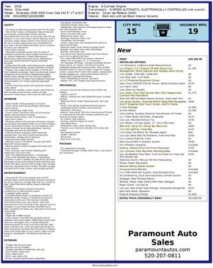 2018 Chevrolet Silverado 1500 2LT