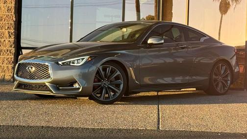 Graphite Shadow 2018 INFINITI Q60 3.0t Red Sport 400