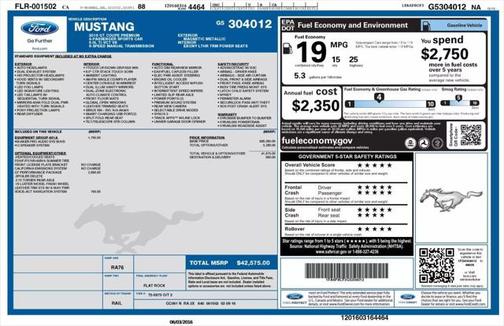 2016 Ford Mustang GT Premium