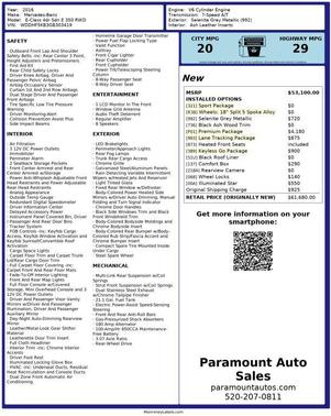 2016 Mercedes-Benz E-Class E 350 Sedan 4D