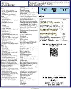 2017 Chrysler Pacifica Limited