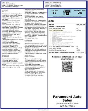 2011 Mercedes-Benz E-Class E 350 Sedan 4D