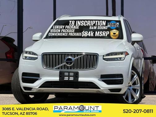 White 2017 Volvo XC90 Hybrid T8 Inscription