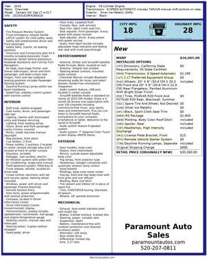 2015 Chevrolet Camaro 1LT