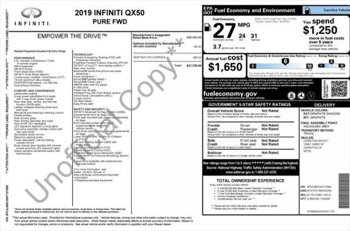 2019 INFINITI QX50 Pure