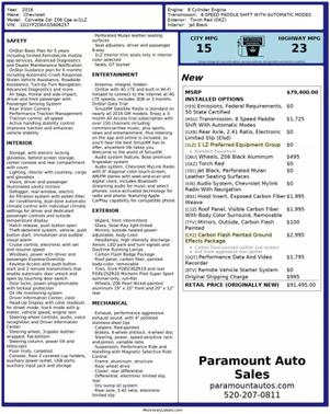 2016 Chevrolet Corvette Z06