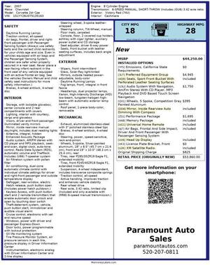 2007 Chevrolet Corvette Base