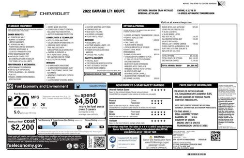 2022 Chevrolet Camaro RWD Coupe LT1