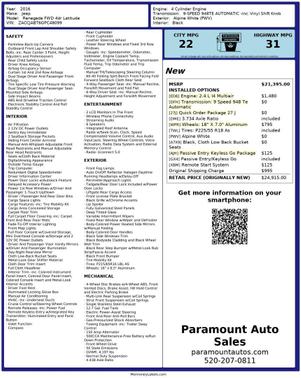 2016 Jeep Renegade Latitude