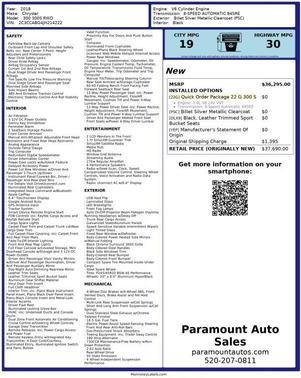 2018 Chrysler 300 S