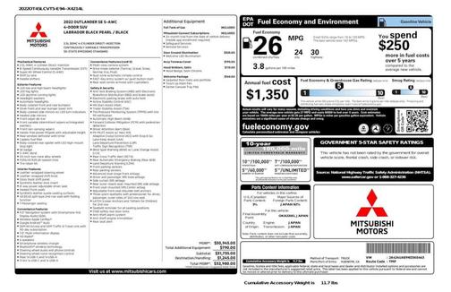 2022 Mitsubishi Outlander SE