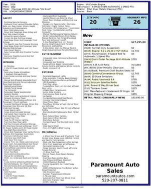 2016 Jeep Cherokee Sport