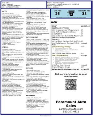 2015 Chevrolet Cruze 1LT