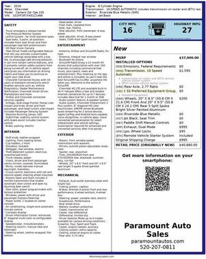 2019 Chevrolet Camaro 1SS