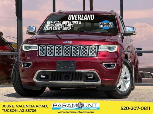 Velvet Red Pearlcoat 2017 Jeep Grand Cherokee Overland