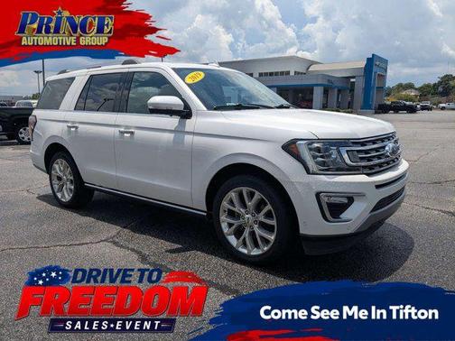 White Platinum Metallic Tri-Coat 2019 Ford Expedition Limited