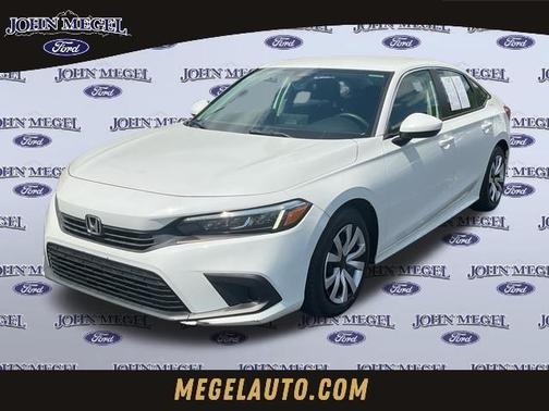 Platinum White Pearl 2022 Honda Civic LX