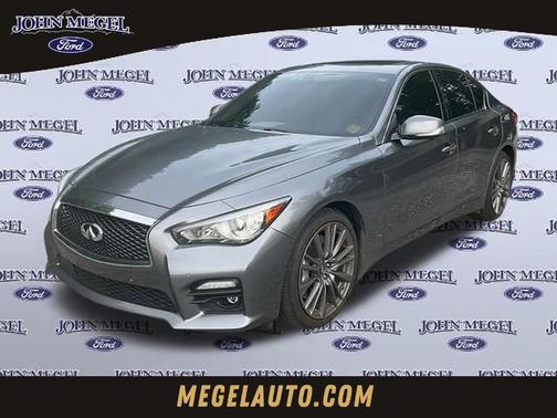 Gun Metallic 2016 INFINITI Q50 3.0T Red Sport 400