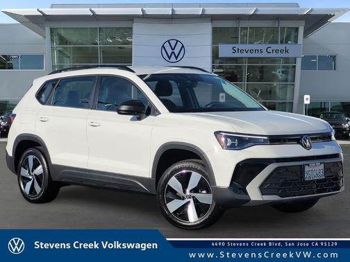 Pure White 2025 Volkswagen Taos 1.5T S