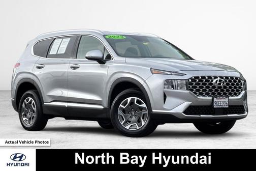 Shimmering Silver 2023 Hyundai SANTA FE HEV Blue