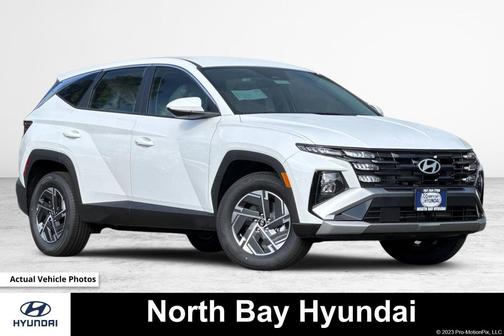 Creamy White Pearl 2026 Hyundai TUCSON Hybrid Blue SE