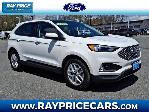Star White Metallic Tri-Coat 2023 Ford Edge SEL