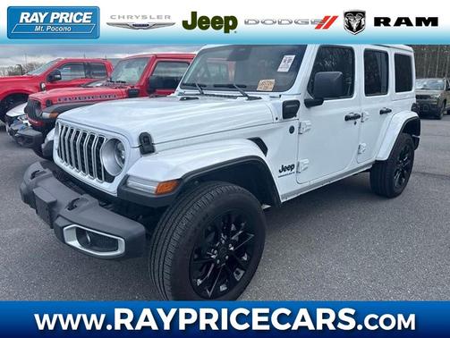 Bright White Clearcoat 2025 Jeep Wrangler 4xe Sahara