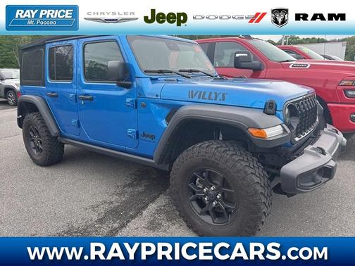 Hydro Blue Pearl 2024 Jeep Wrangler Sport