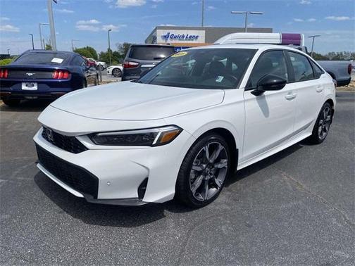 Platinum White Pearl 2025 Honda Civic Hybrid TOURING