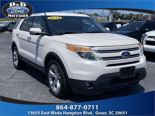 White Platinum Clearcoat Metallic 2015 Ford Explorer Limited