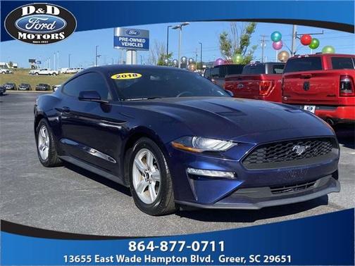 Kona Blue Metallic 2018 Ford Mustang EcoBoost