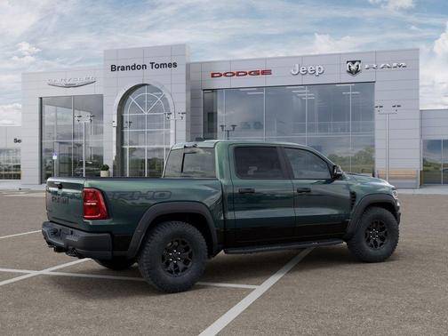 Serrano Green Metallic 2026 RAM 1500 RHO Crew Cab 4x4 5'7' Box