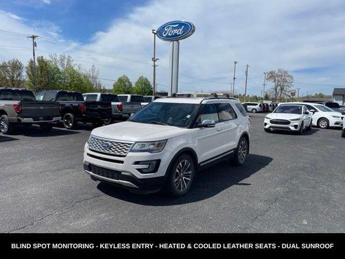 White Platinum Metallic Tri-Coat 2017 Ford Explorer Platinum