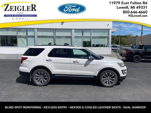 White Platinum Metallic Tri-Coat 2017 Ford Explorer Platinum