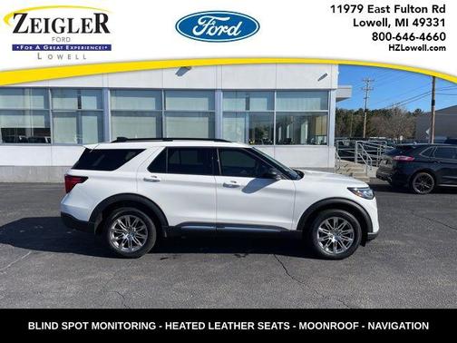Star White Metallic Tri-Coat 2025 Ford Explorer Active