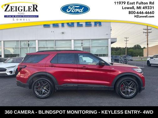 Rapid Red Metallic Tinted Clearcoat 2025 Ford Explorer ST-Line