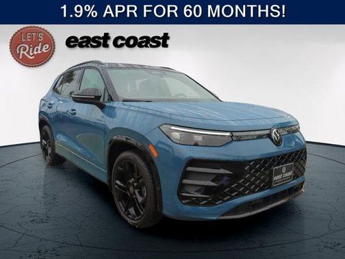 Monterey Blue W/Deep Black Roof 2026 Volkswagen Tiguan 2.0T SE R-Line Black