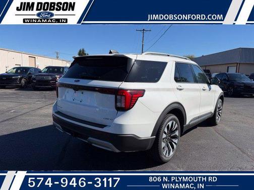 Star White Metallic Tri-Coat 2026 Ford Explorer Platinum