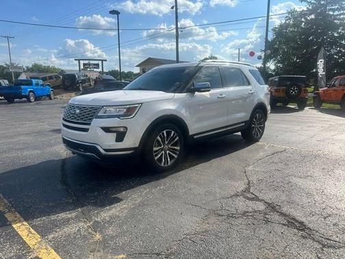 White Platinum 2018 Ford Explorer Platinum